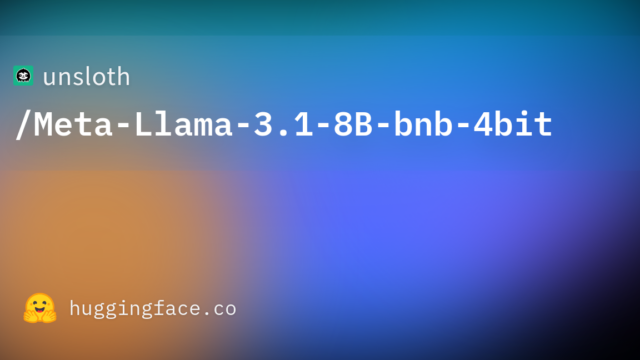 unsloth/Meta-Llama-3.1-8B-bnb-4bit