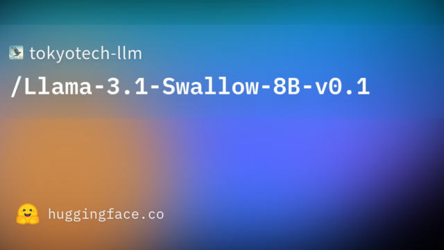 tokyotech-llm/Llama-3.1-Swallow-8B-v0.1
