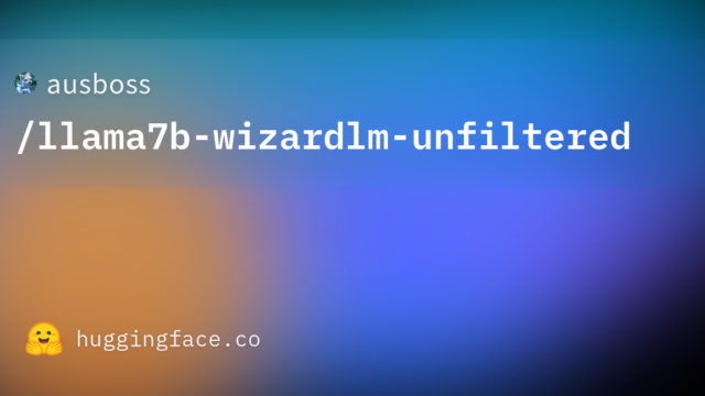ausboss/llama7b-wizardlm-unfiltered