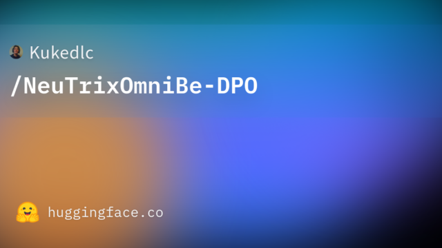 Kukedlc/NeuTrixOmniBe-DPO