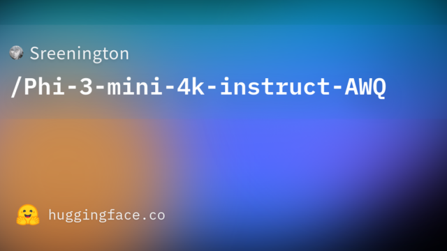Sreenington/Phi-3-mini-4k-instruct-AWQ