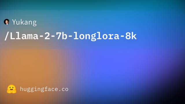Yukang/Llama-2-7b-longlora-8k