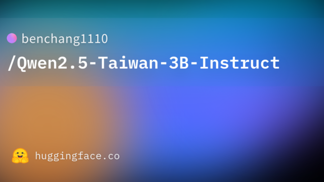 benchang1110/Qwen2.5-Taiwan-3B-Instruct