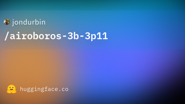jondurbin/airoboros-3b-3p11