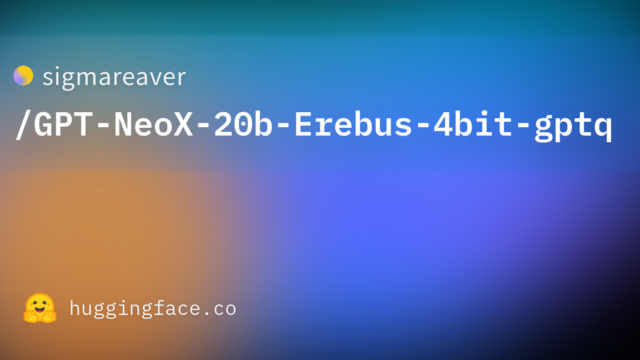 sigmareaver/GPT-NeoX-20b-Erebus-4bit-gptq