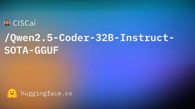 CISCai/Qwen2.5-Coder-32B-Instruct-SOTA-GGUF