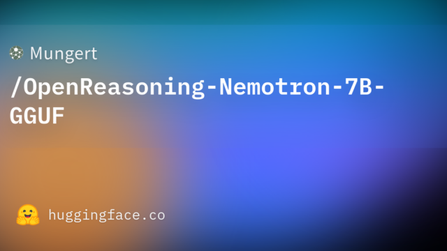 Mungert/OpenReasoning-Nemotron-7B-GGUF