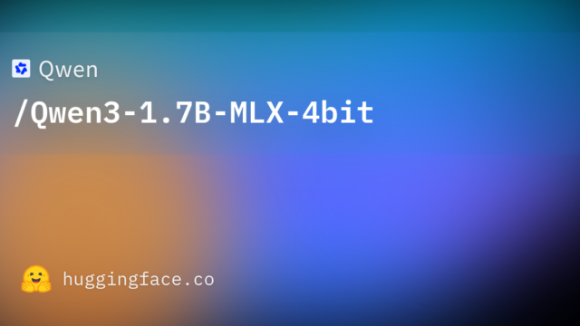 Qwen/Qwen3-1.7B-MLX-4bit