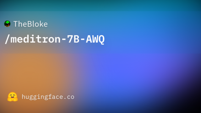 TheBloke/meditron-7B-AWQ