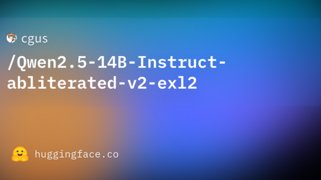cgus/Qwen2.5-14B-Instruct-abliterated-v2-exl2
