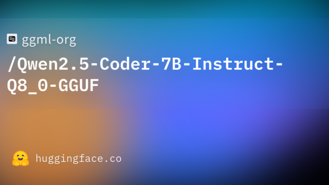 ggml-org/Qwen2.5-Coder-7B-Instruct-Q8_0-GGUF