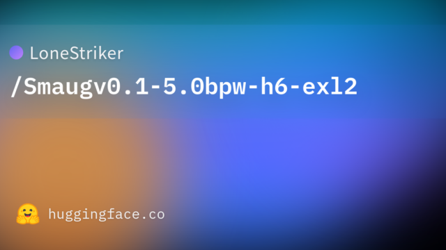 LoneStriker/Smaugv0.1-5.0bpw-h6-exl2