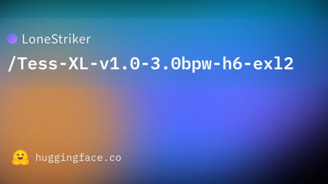 LoneStriker/Tess-XL-v1.0-3.0bpw-h6-exl2
