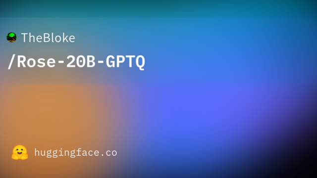 TheBloke/Rose-20B-GPTQ