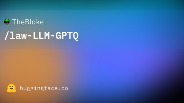 TheBloke/law-LLM-GPTQ