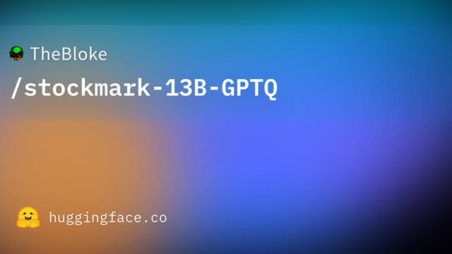 TheBloke/stockmark-13B-GPTQ