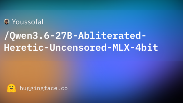 Youssofal/Qwen3.6-27B-Abliterated-Heretic-Uncensored-MLX-4bit