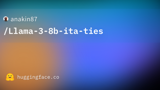 anakin87/Llama-3-8b-ita-ties