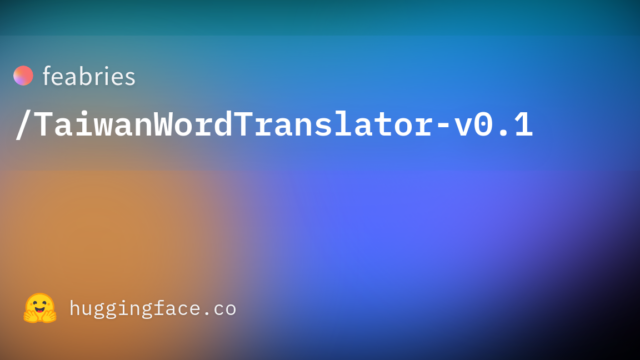 feabries/TaiwanWordTranslator-v0.1