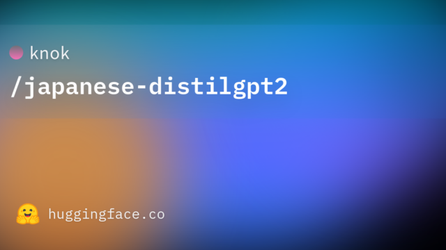 knok/japanese-distilgpt2