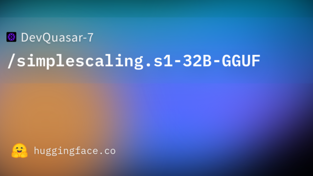 DevQuasar-7/simplescaling.s1-32B-GGUF