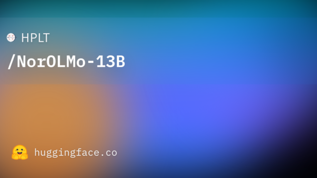 HPLT/NorOLMo-13B