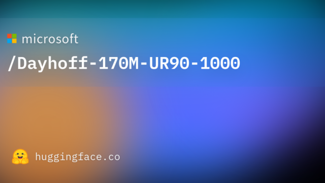 microsoft/Dayhoff-170M-UR90-1000