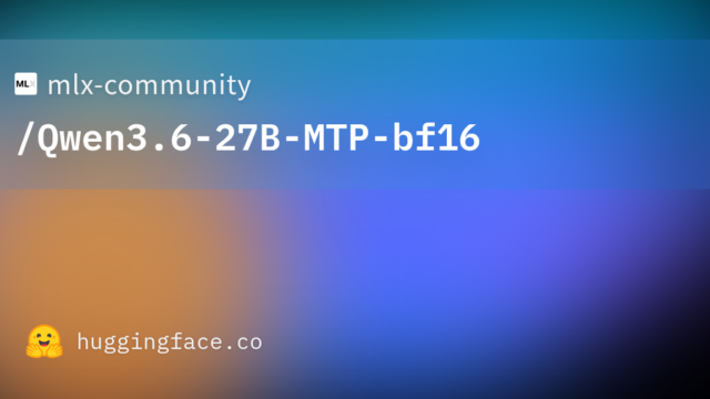 mlx-community/Qwen3.6-27B-MTP-bf16
