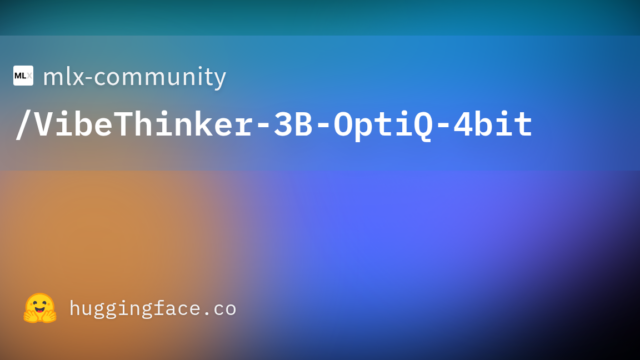 mlx-community/VibeThinker-3B-OptiQ-4bit