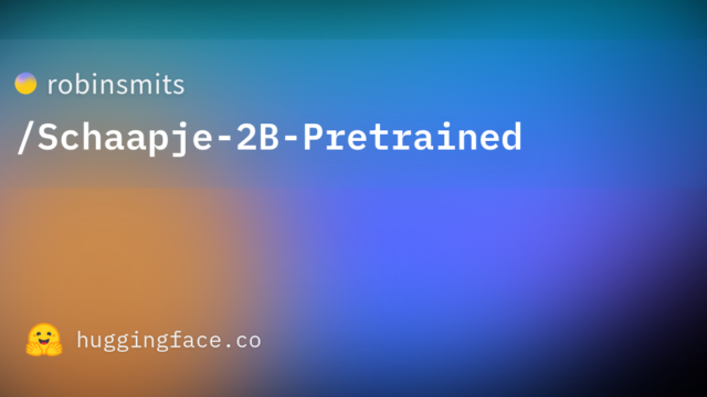 robinsmits/Schaapje-2B-Pretrained