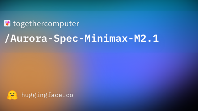 togethercomputer/Aurora-Spec-Minimax-M2.1
