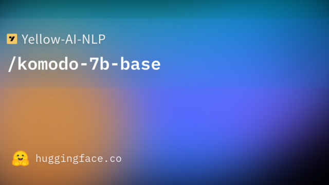 Yellow-AI-NLP/komodo-7b-base