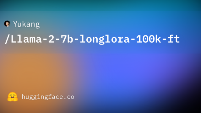 Yukang/Llama-2-7b-longlora-100k-ft