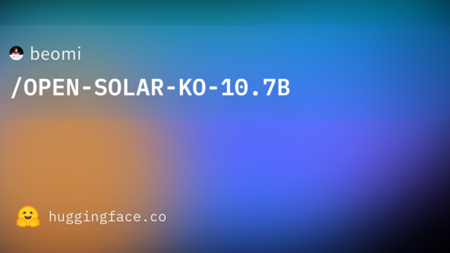 beomi/OPEN-SOLAR-KO-10.7B