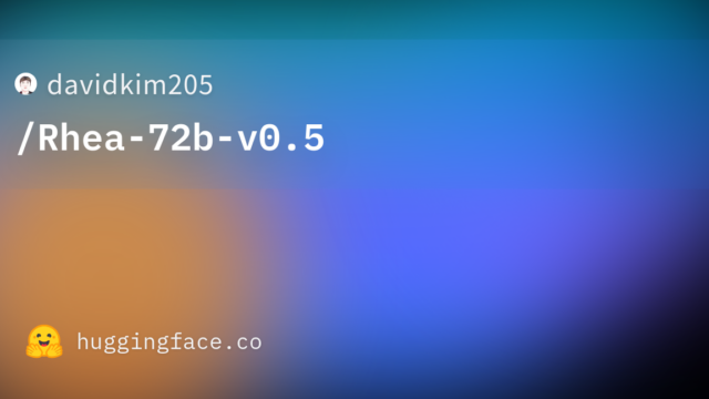 davidkim205/Rhea-72b-v0.5