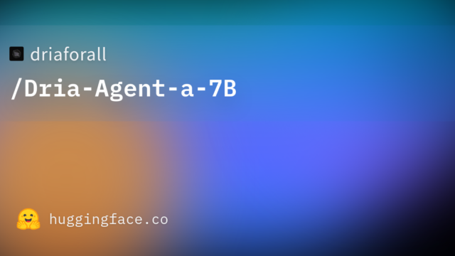 driaforall/Dria-Agent-a-7B