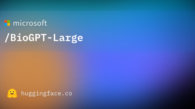 microsoft/BioGPT-Large