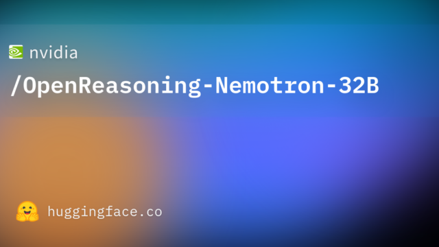 nvidia/OpenReasoning-Nemotron-32B