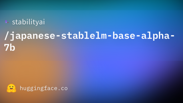 stabilityai/japanese-stablelm-base-alpha-7b