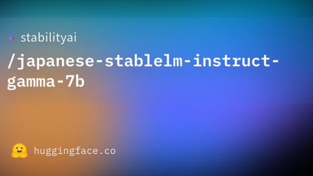 stabilityai/japanese-stablelm-instruct-gamma-7b