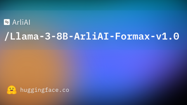 ArliAI/Llama-3-8B-ArliAI-Formax-v1.0