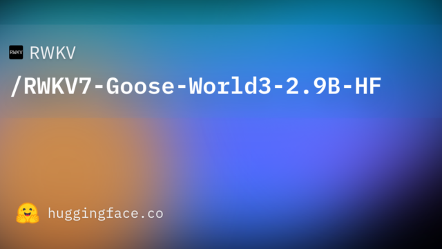 RWKV/RWKV7-Goose-World3-2.9B-HF