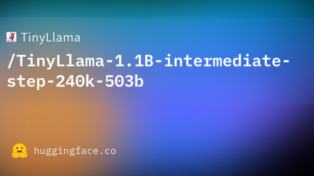 TinyLlama/TinyLlama-1.1B-intermediate-step-240k-503b