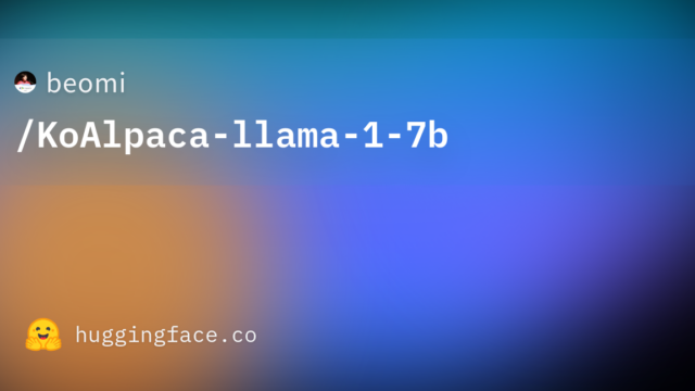 beomi/KoAlpaca-llama-1-7b