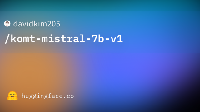 davidkim205/komt-mistral-7b-v1