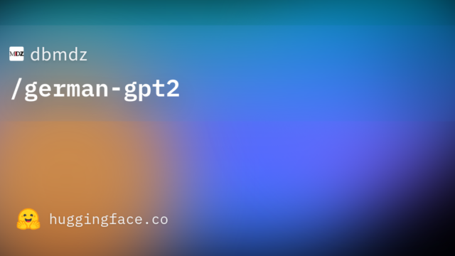 dbmdz/german-gpt2