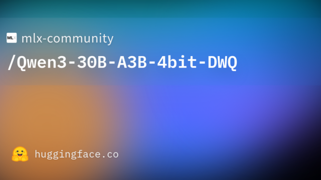 mlx-community/Qwen3-30B-A3B-4bit-DWQ
