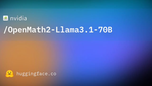nvidia/OpenMath2-Llama3.1-70B