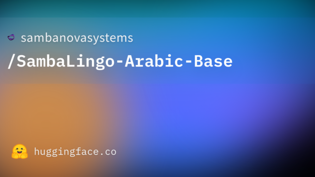 sambanovasystems/SambaLingo-Arabic-Base