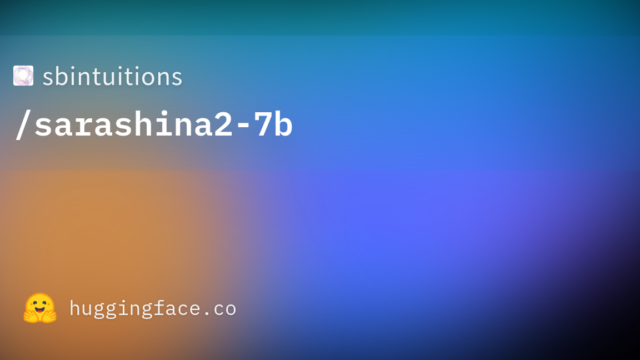 sbintuitions/sarashina2-7b